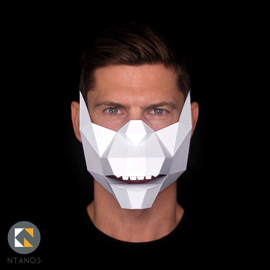 Monkey Half Mask | Papercraft Mask Templates By Ntanos