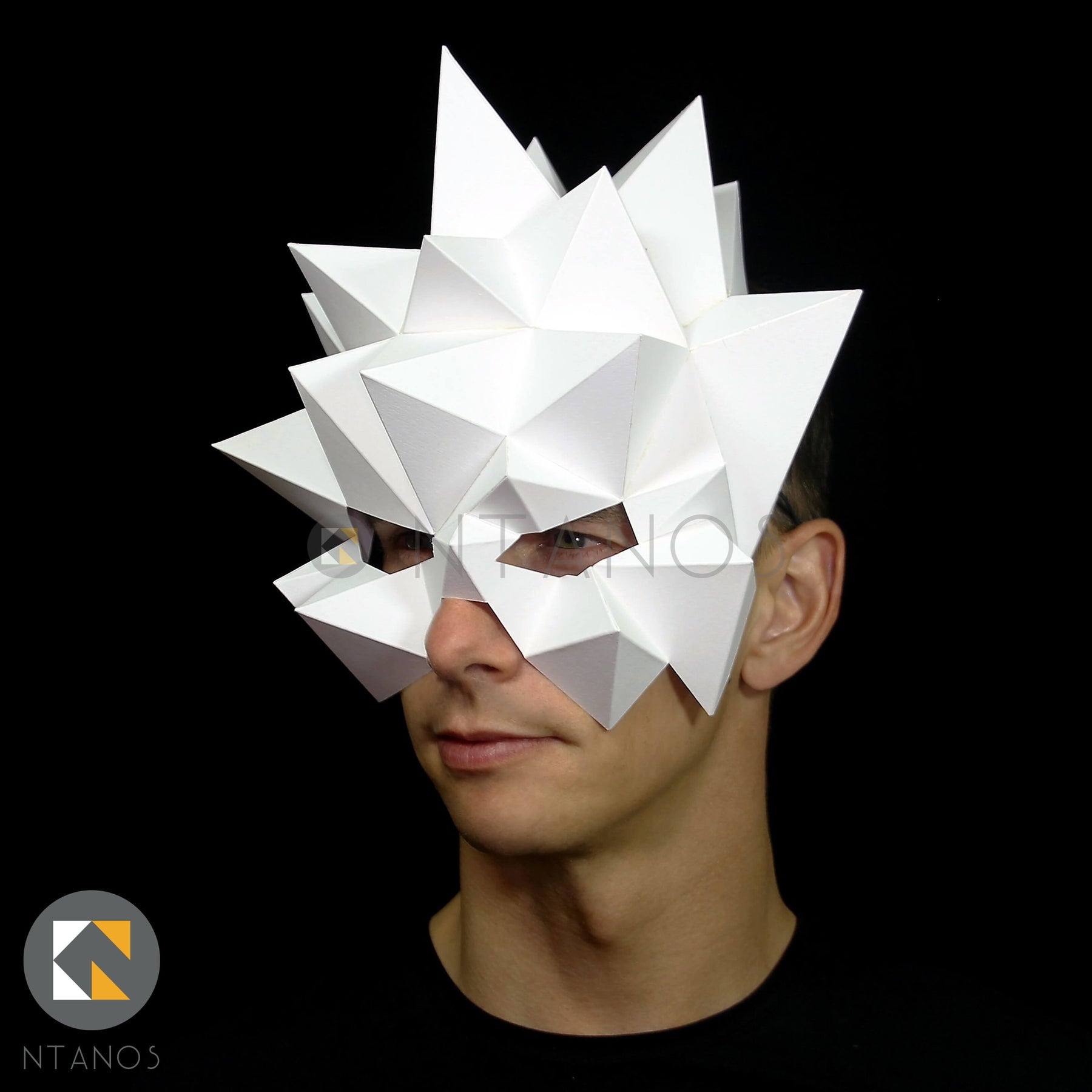 Paperwork Mask Low-poly Papercraft Mask Templates | Designed By Ntanos